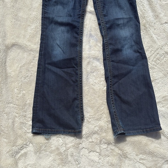 Suki Silver Mid-Rise Bootcut Jeans Size W27 L30 Faded Wash Y2K Denim - Picture 3 of 9